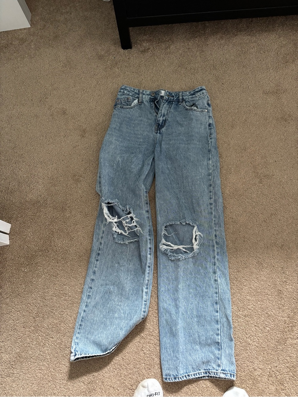 Light Blue Distressed Women's Jeans